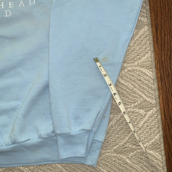 Hilton Head Island Sweatshirt: Powder Blue, Embroidered Design, Cozy Comfy Beach - Picture 4 of 9